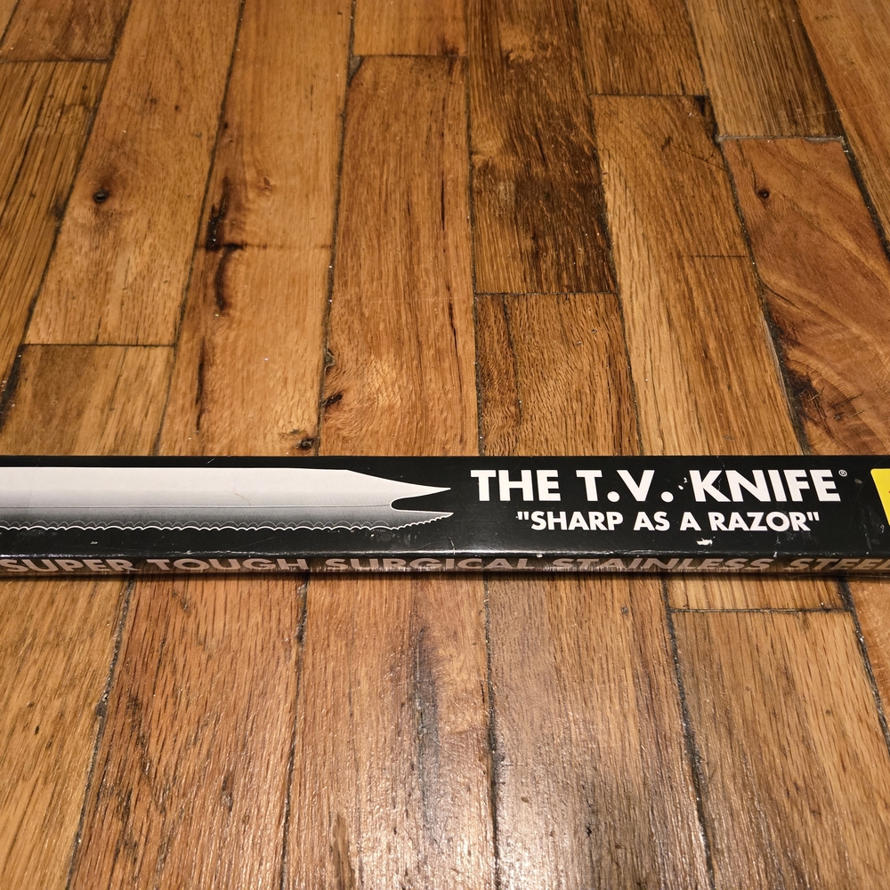 NIP Vtg T.V. Knife Sharp As A Razor Super Tough Surgical Stainless Steel